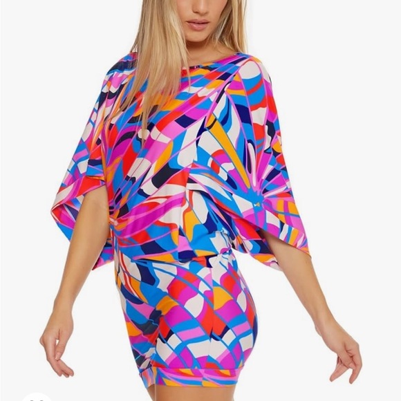 Trina Turk Swim and Spa Rio Colorful Mini Tunic - Picture 3 of 11